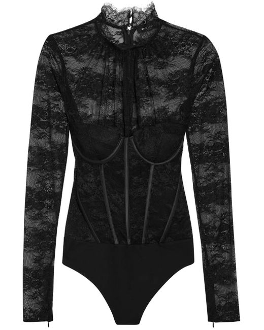 retroféte Black Valentina Bodysuit