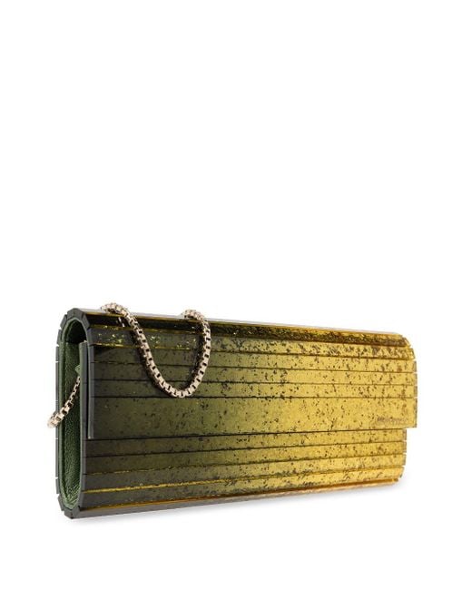 Clutch Sweetie con paillettes di Jimmy Choo in Yellow