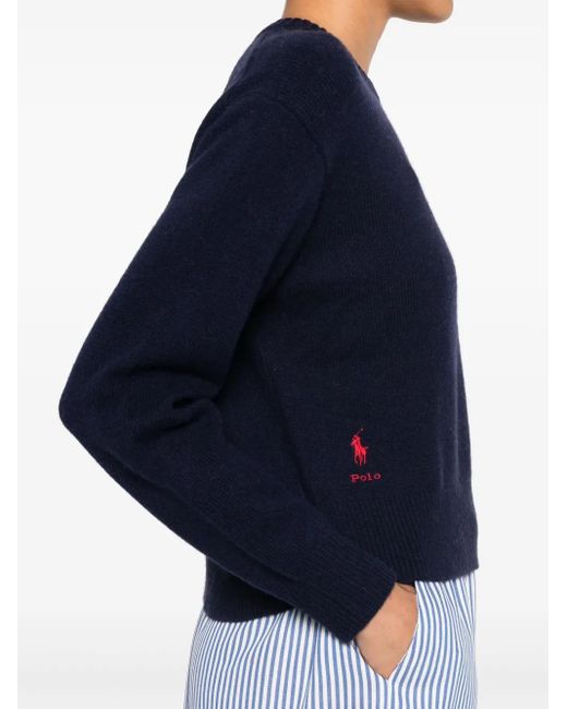 Polo Ralph Lauren Blue Polo Pony-Motif Sweater