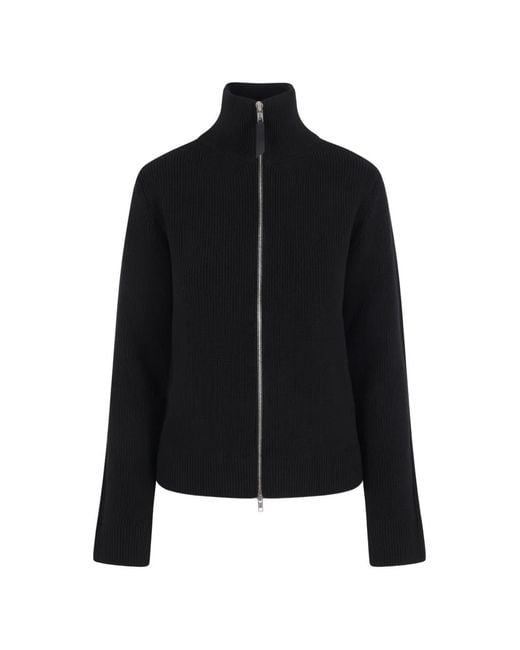 Maison Margiela Black Zip-Up Cardigan