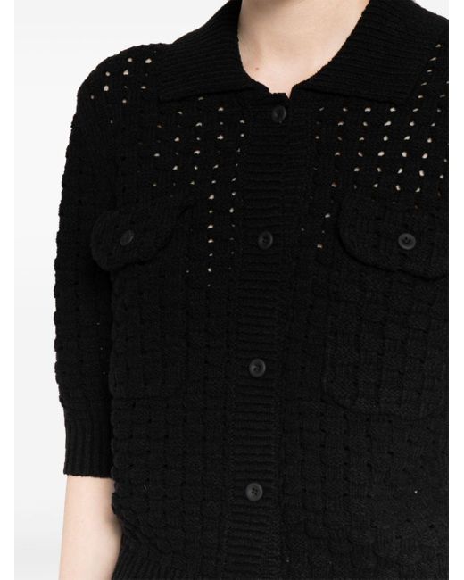 JNBY Black Short-sleeve Knitted Cardigan
