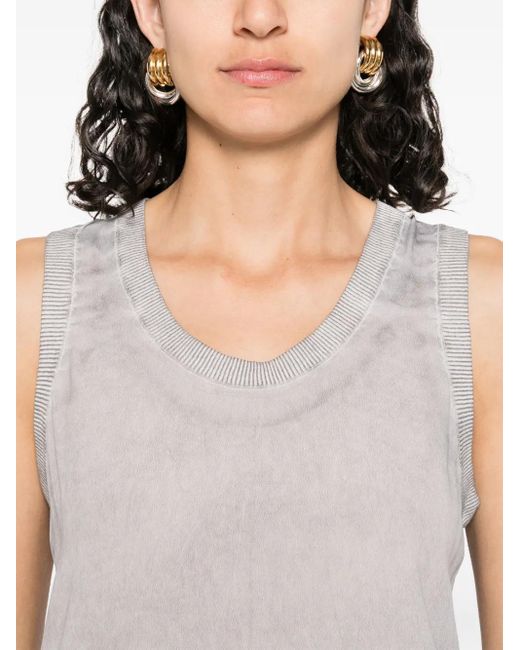 Kaos Linnen Top in het Gray