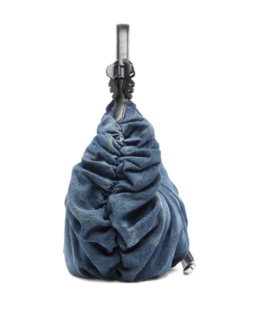 DIESEL Blue Grab-D Hobo L Tote Bag