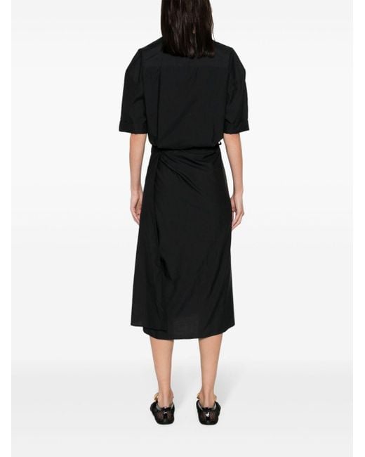 Lemaire Midi-jurk Met Col in het Black