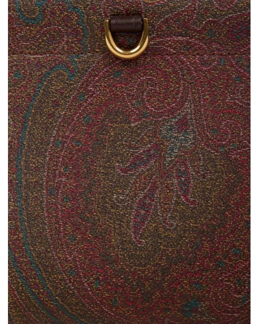 Etro Brown Mini Arnica Schultertasche mit Paisleymuster