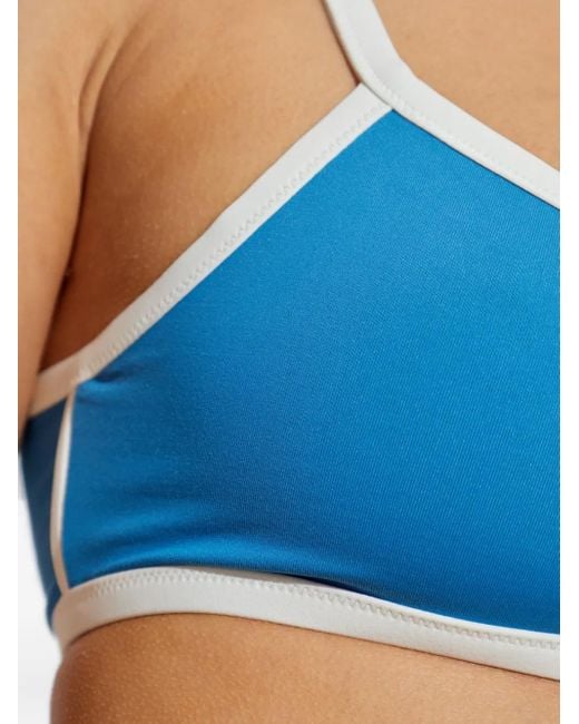 Marysia Swim Blue Contrast-Trim Bikini