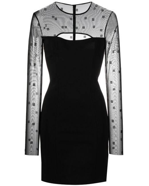 Vestido corto con aberturas Givenchy de color Black