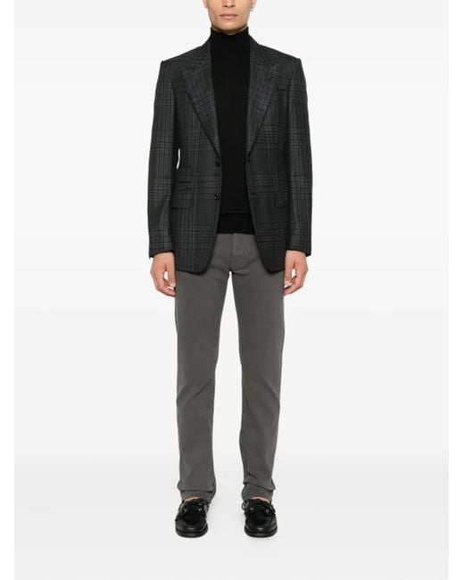 Fedeli Black Turtleneck Sweater for men