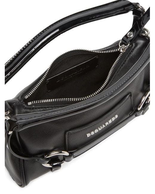DSquared² Black Leather Shoulder Bag
