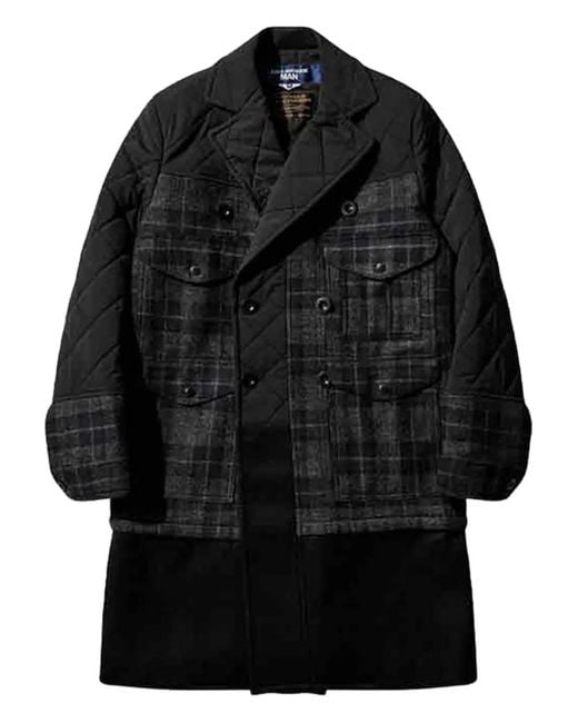 Junya Watanabe Black X Filson Quilted Check Coat for men