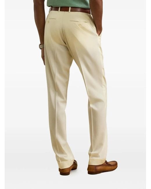 Ralph Lauren Natural Gregory Preased Crease Trousers for men