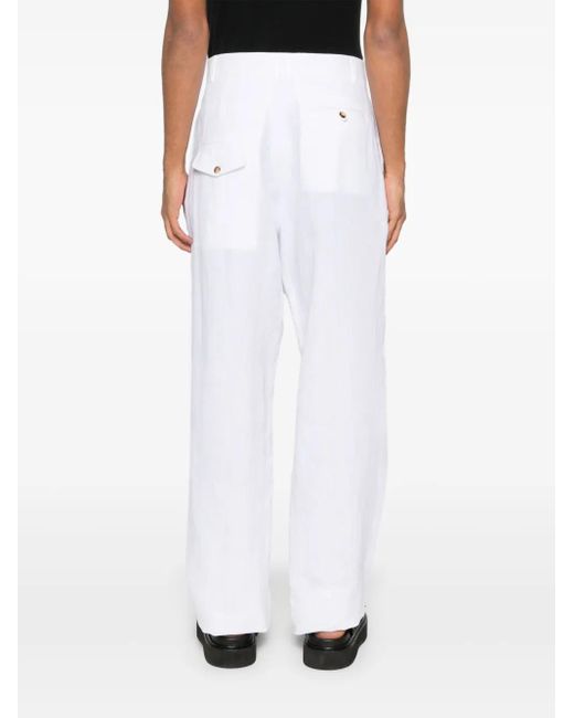 メンズ Moschino リネン パンツ White
