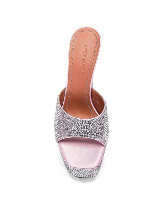 AMINA MUADDI White Dalida Heeled Sandals