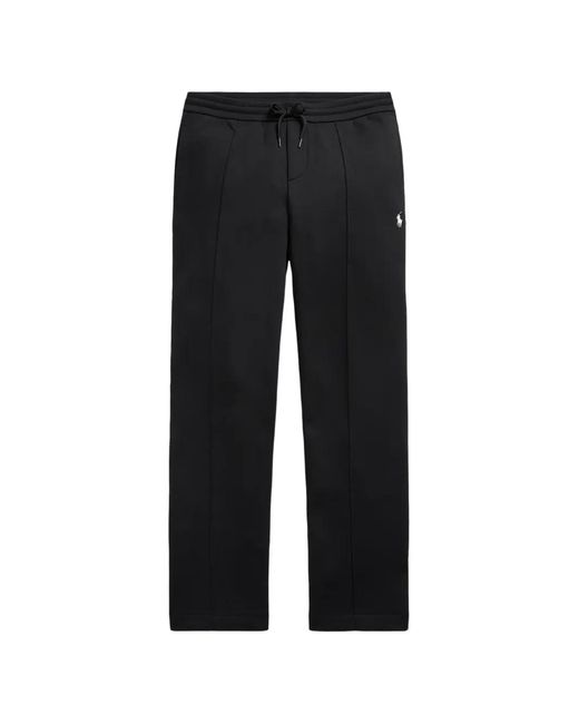 Polo Ralph Lauren Black Logo-Embroidered Track Pants for men