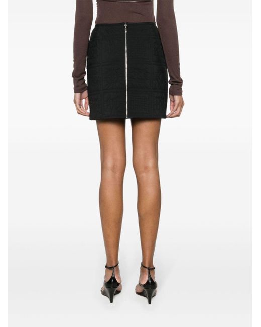 Nanushka Black High-waist Quilted Miniskirt