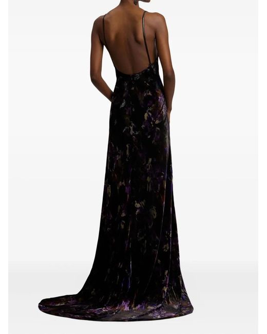 Ralph Lauren Black Floral-Print Dress
