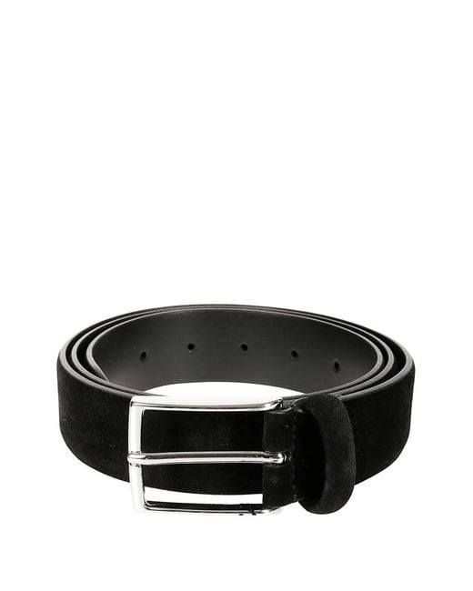 Andersons Black Suede Belt for men