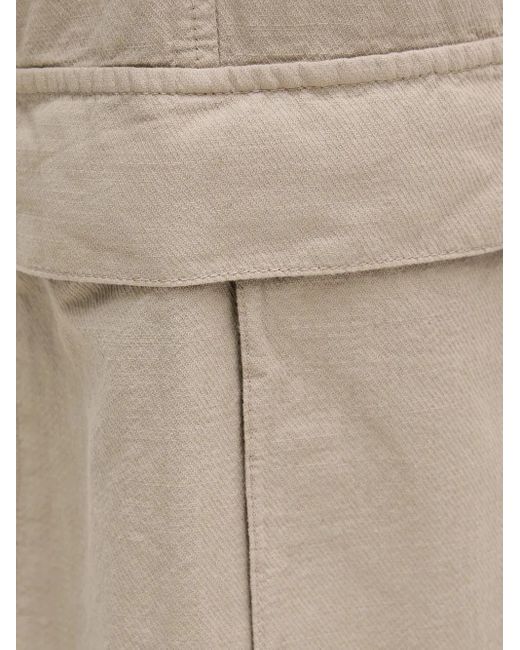Pantalones con cinturilla elástica Barena de hombre de color Natural