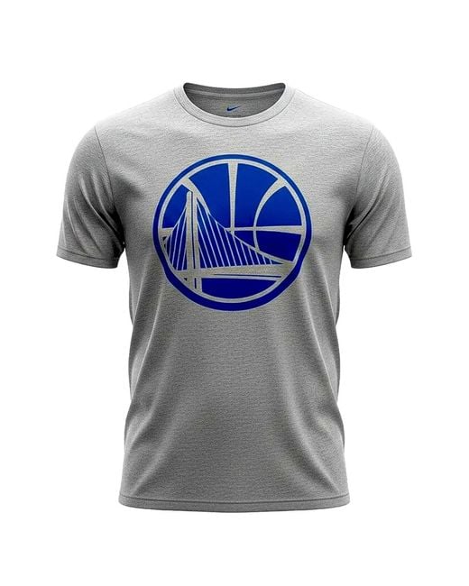 Nike Gray Nba Gsw Triblend Ss T-Shirt for men