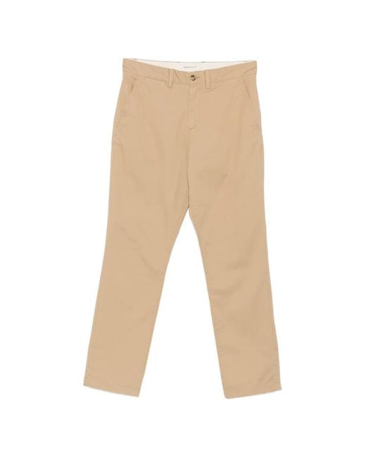 Gant Natural Belt-Loop Pocket Trousers for men