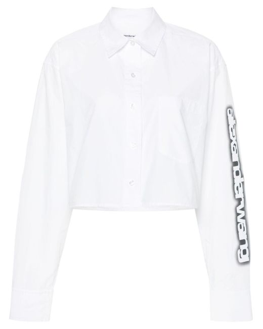 Alexander Wang White Halo-print Cotton Shirt