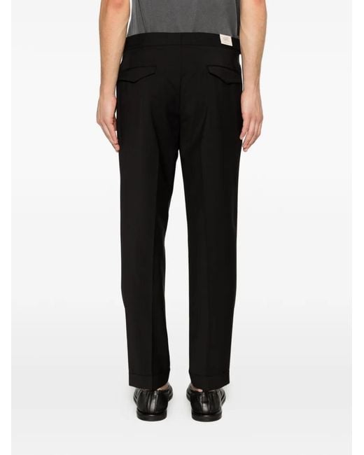 Briglia 1949 Black Pantalon Plissé À Taille Ceinturée for men