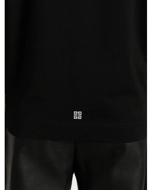 Givenchy Black Dragon-Print Cotton T-Shirt for men