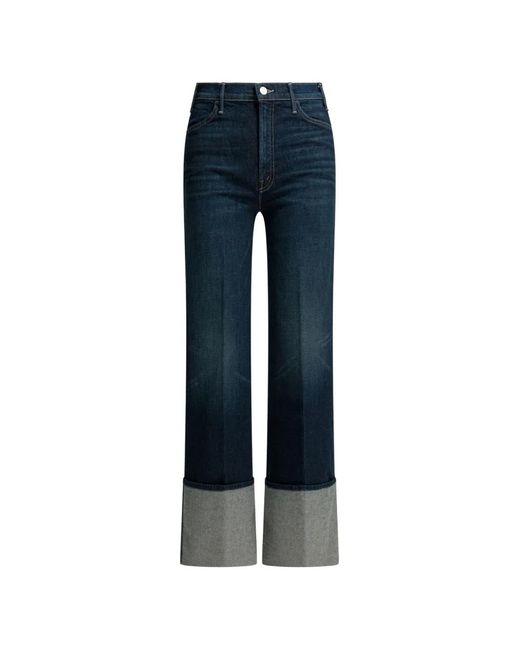 Mother Blue Cuffed Jeans
