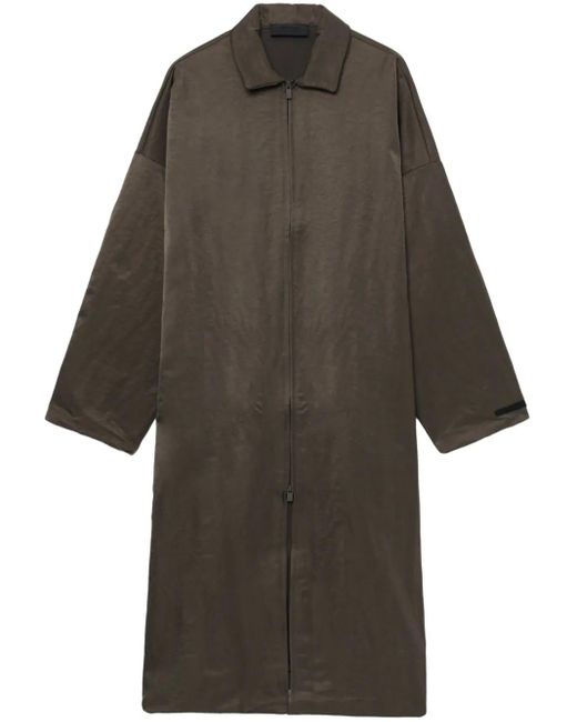 Fear Of God Gray Logo-Print Coat for men