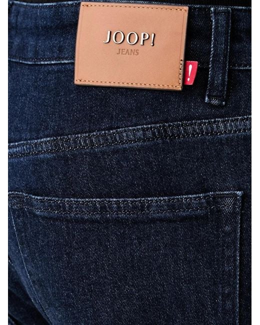 Joop! Black Logo-Patch Straight-Leg Jeans for men