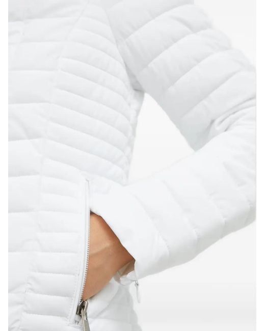 Guess White Quilted Zip Jacket