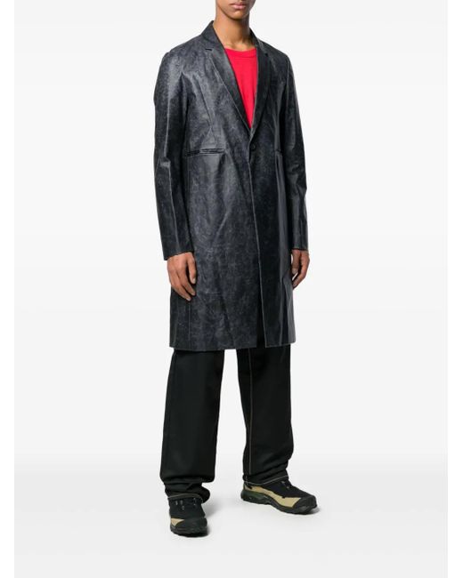Undercover Black Single-Breasted Coat for men