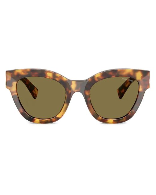 Miu Miu Brown Oversize-Frame Sunglasses