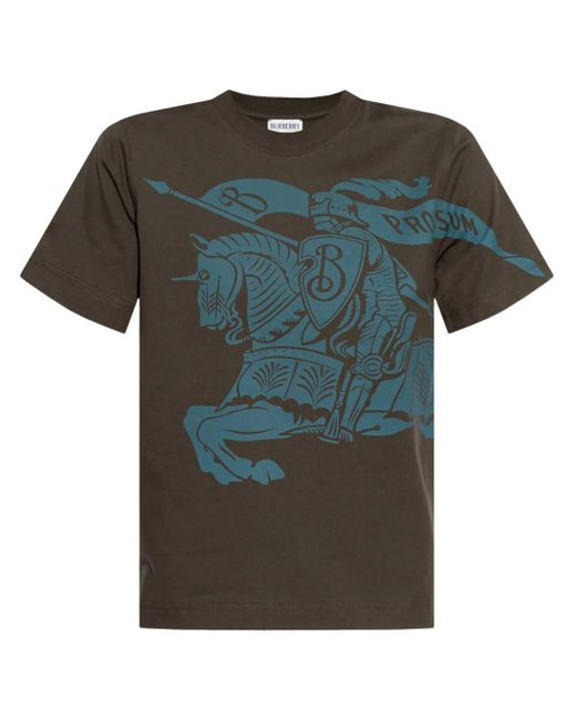 Burberry T Katoenen Shirt Met Ekd in het Green