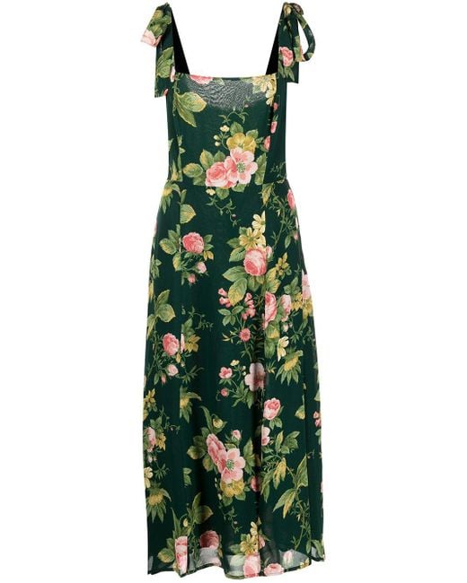 Reformation Twilight Floral-print Midi Dress in Green | Lyst Australia