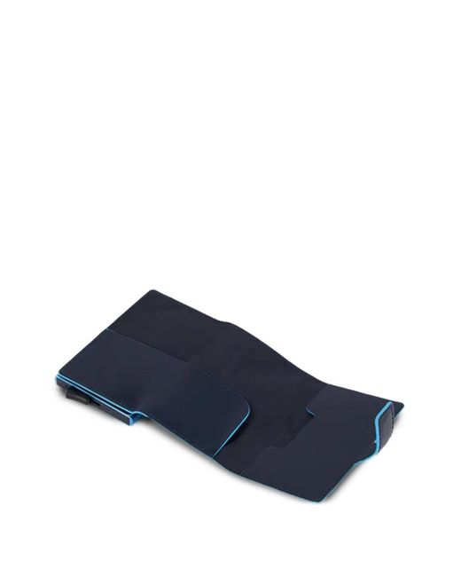 Piquadro Blue Leather Cardholder for men