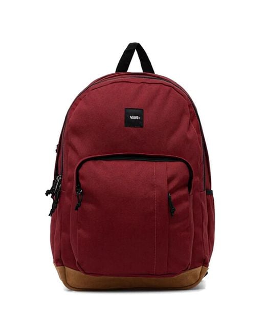 Vans Red Logo-Patch Pocket Backpack