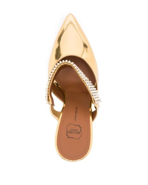 Malone Souliers Metallic Jolie Leather Mules