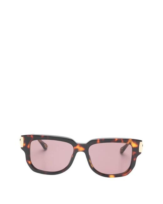 Chloé Pink Tortoiseshell-Frame Sunglasses