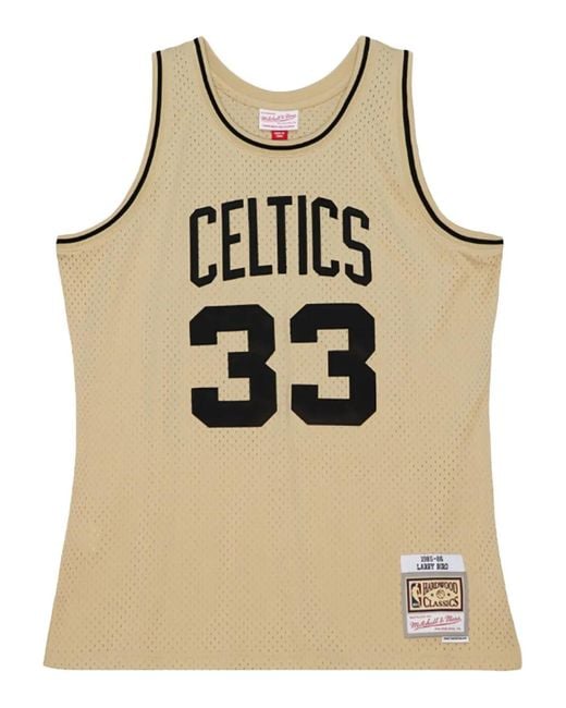 Mitchell & Ness Natural Swingman Celtics 1985 Larry Bird Jersey Tank Top for men