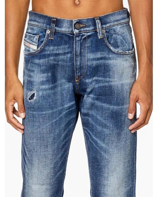 DIESEL Blue 2019 D-Strukt 09G89 Slim-Cut Jeans for men
