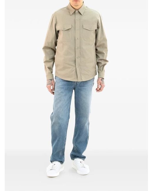 Cruna White Buttoned Pocket Shirt for men