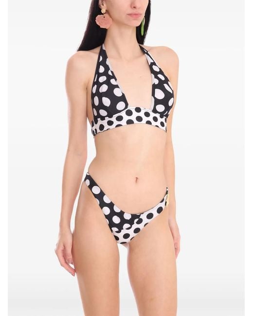 Amir Slama White X Jade Picon Polka-Dot Bikini
