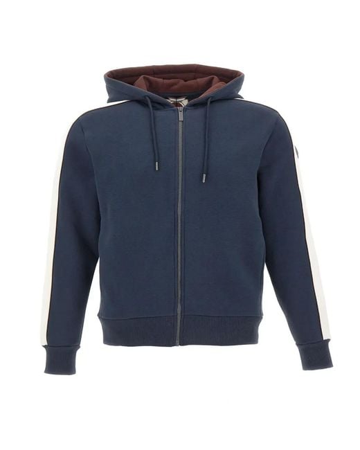 Colmar Blue Heritage Contrast-Stripe Zip-Up Hoodie for men