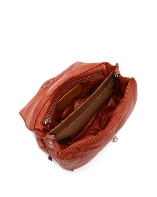 Zanellato Red S Postina Quilted Twist-Lock Shoulder Bag