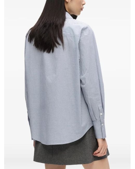Karl Lagerfeld Gray Ikon Checked Shirt