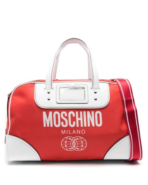 Moschino Double Smiley World Reisetasche in Red für Herren