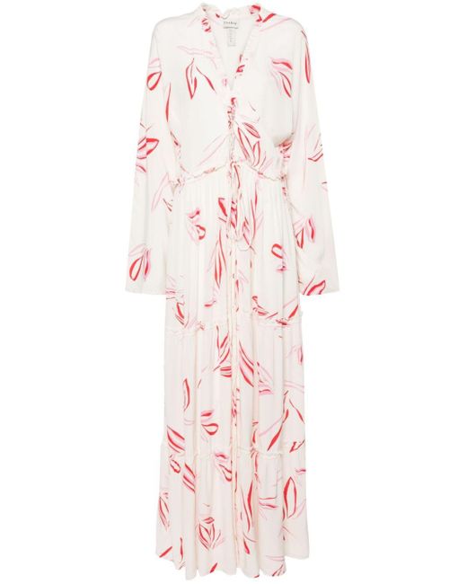 Evarae Pink Talia Floral-print Maxi Dress