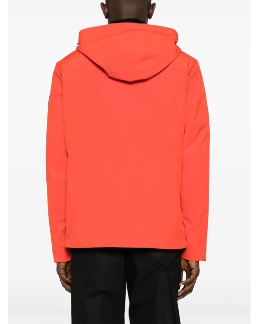 Woolrich Leichte Kapuzenjacke Mit Logo-Patch in Red für Herren