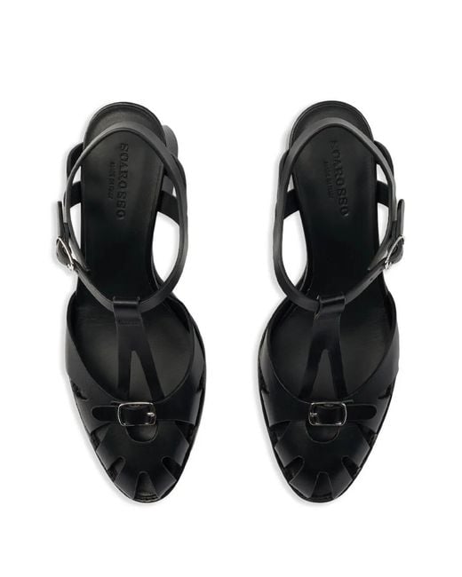 Scarosso Black 55Mm Giulia Block-Heel Strappy Sandals